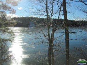 Frozen NH Lake After A Thaw
