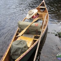 Loaded Wood Canoe