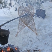 Hanging Pot With Snowshoes