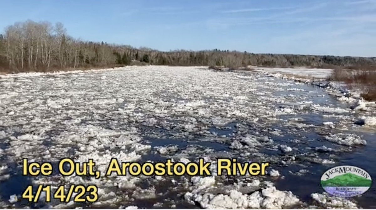 Ice going out on the aroostook