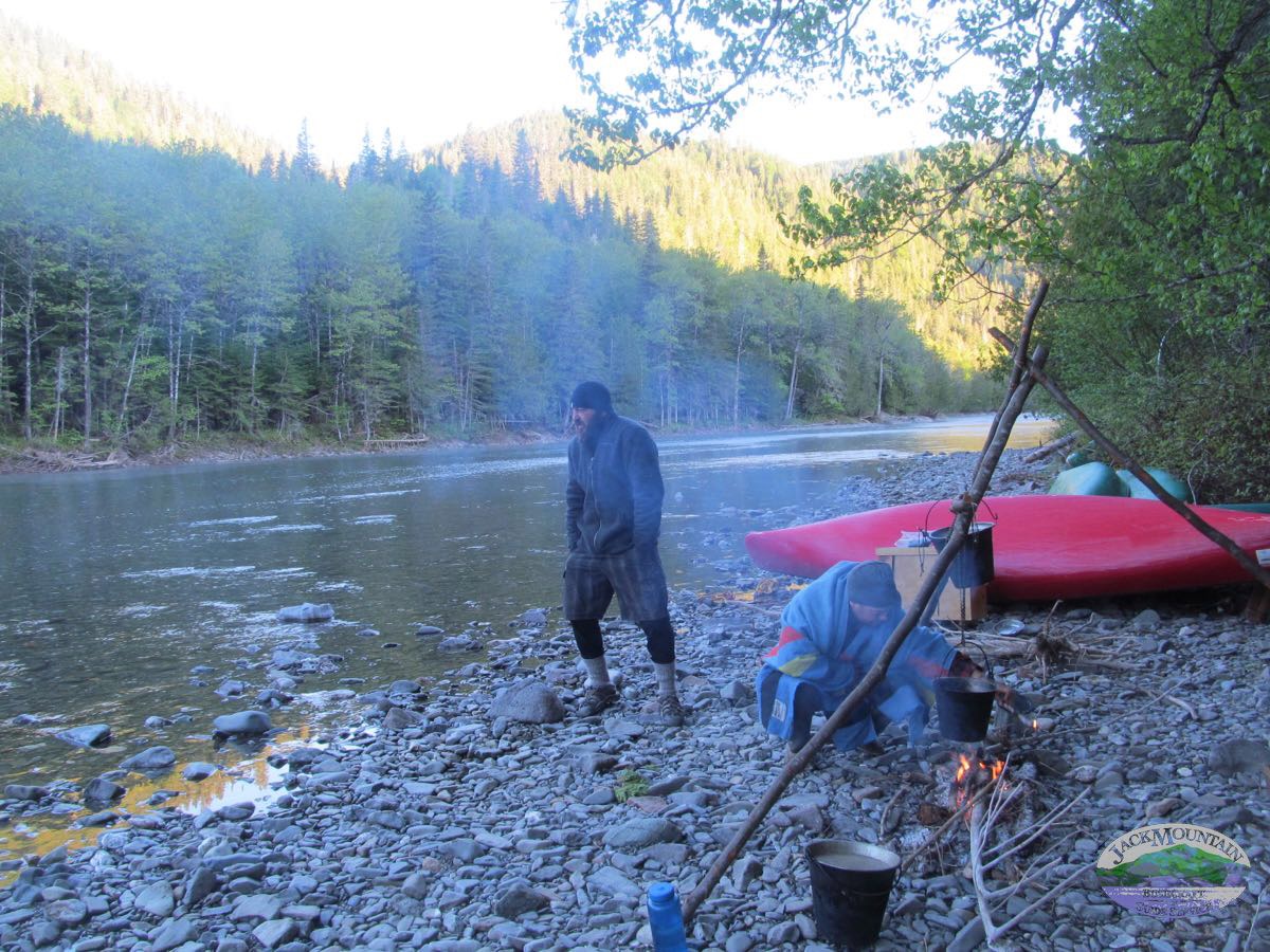 Hobo camp, looking upriver