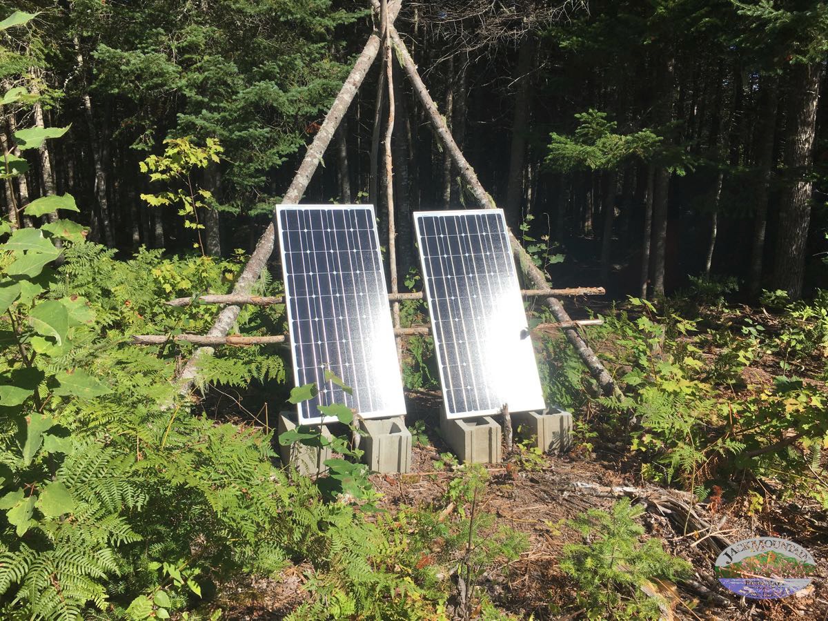off grid solar panels on homemade stand