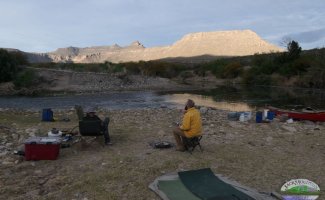 sunrise in the canyons on the Rio Grande