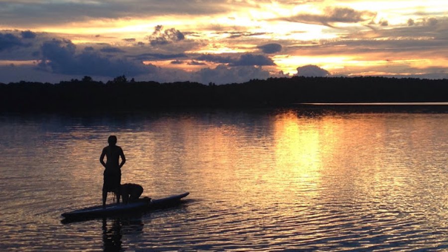 Kids on Rust Pond