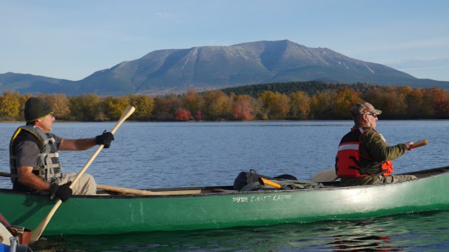 Paddling past Maine's highest point, Mt