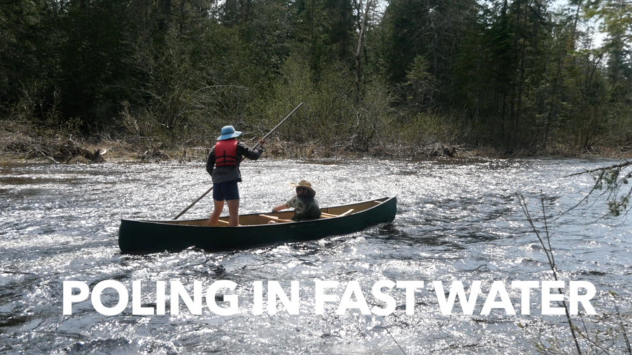 Poling A Canoe In Fast Water
