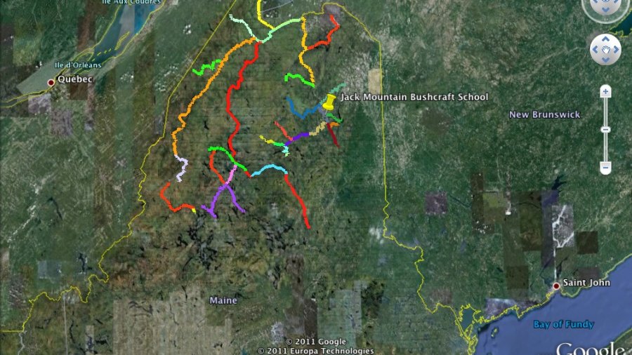 Northern Maine Canoe Route Map