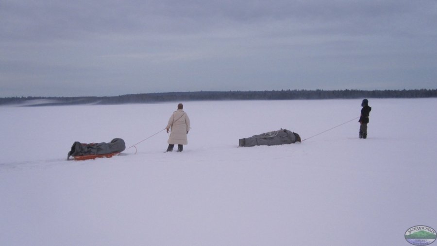 Hauling Sleds On The Ice
