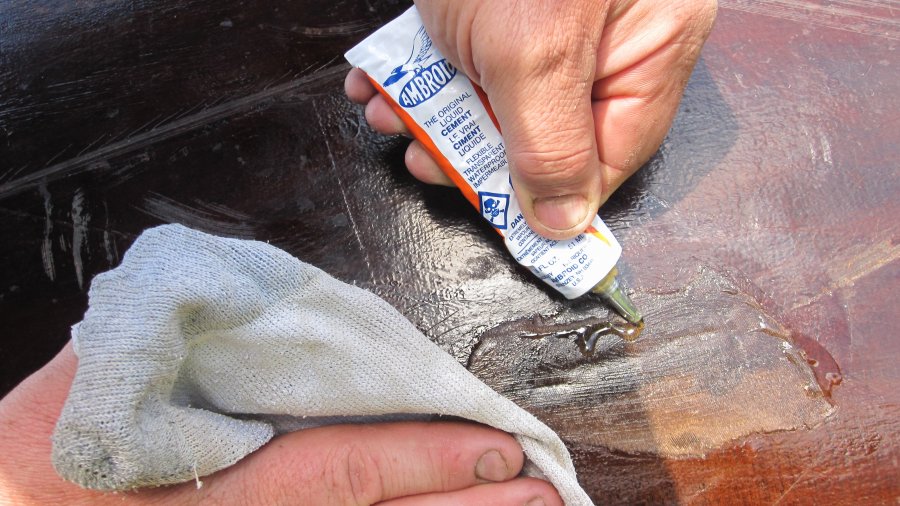 Wood Canvas Canoe Field Repair