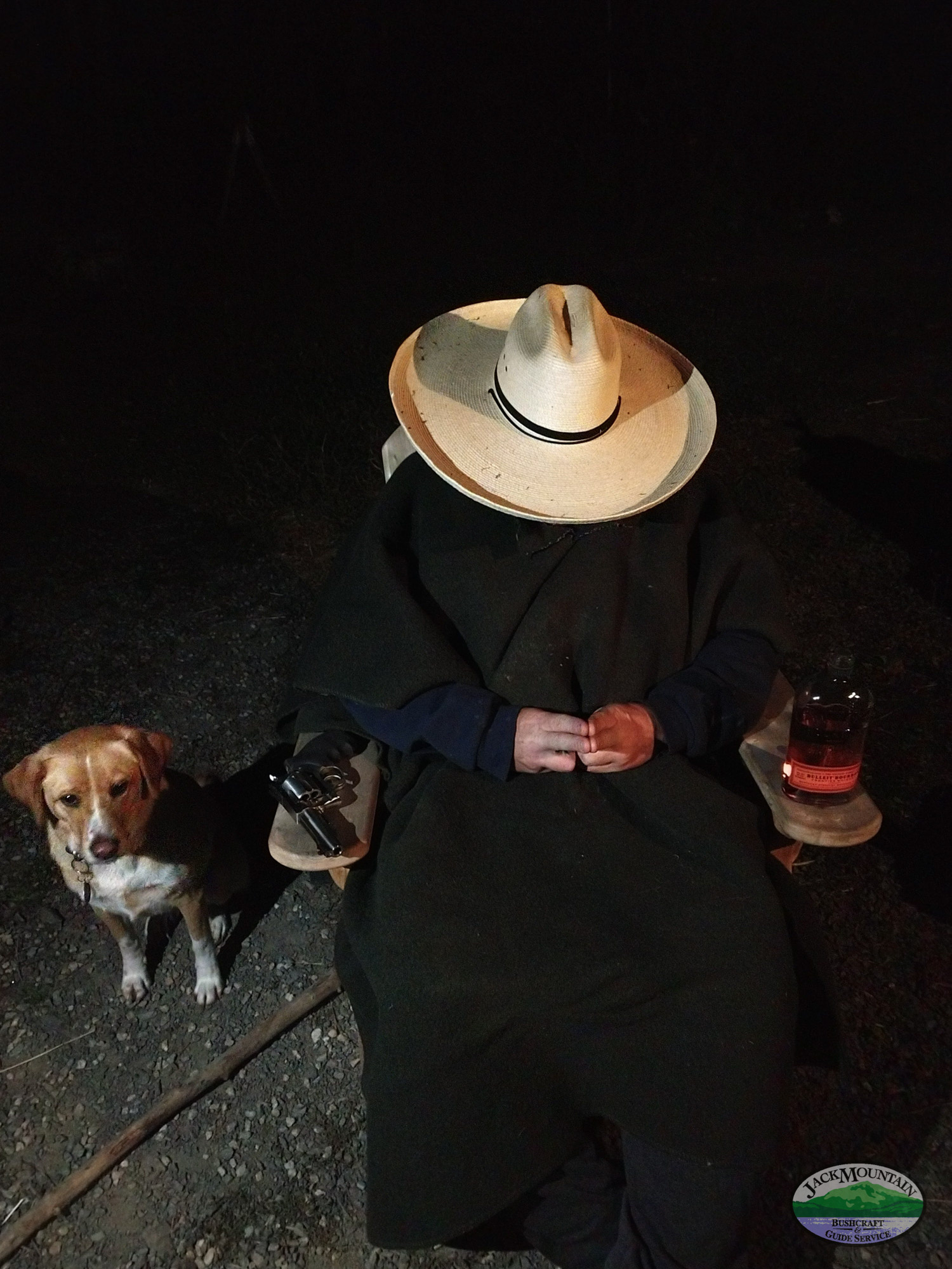 Biscuit the dog, sitting quietly. RIP