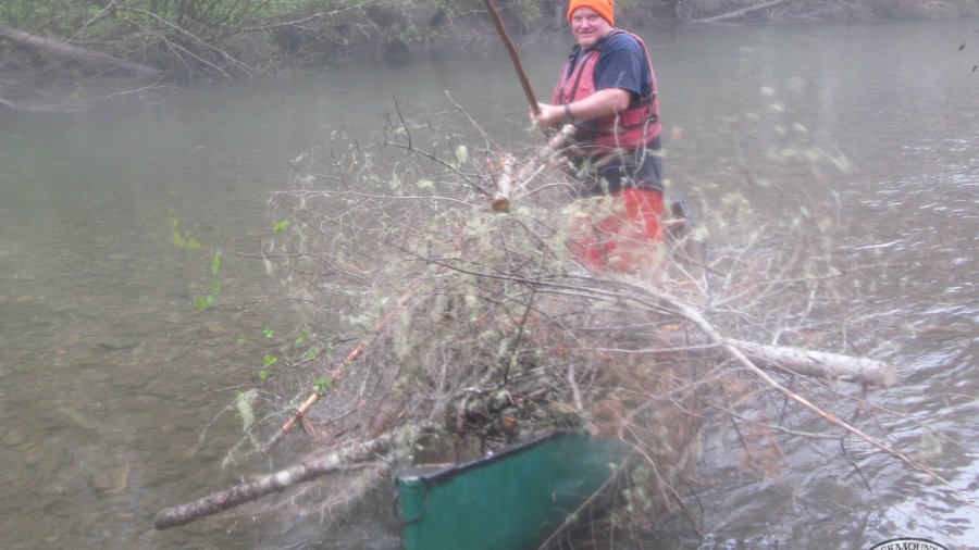 Transporting Firewood By Canoe