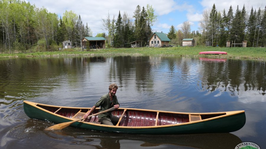 Christopher in his EM White canoe.