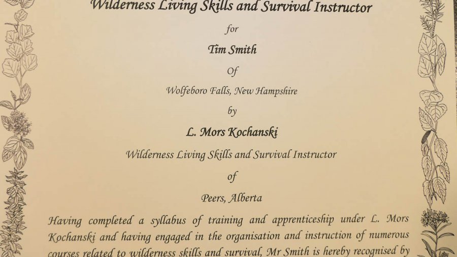 Mors Kochanski Certificate