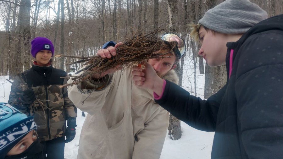 Bushcraft And Winter Camping Program In Partnership With Addison Central Teens, Catamount Trail And The Vermont Huts Association