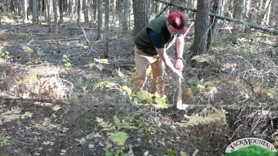 swinging an axe