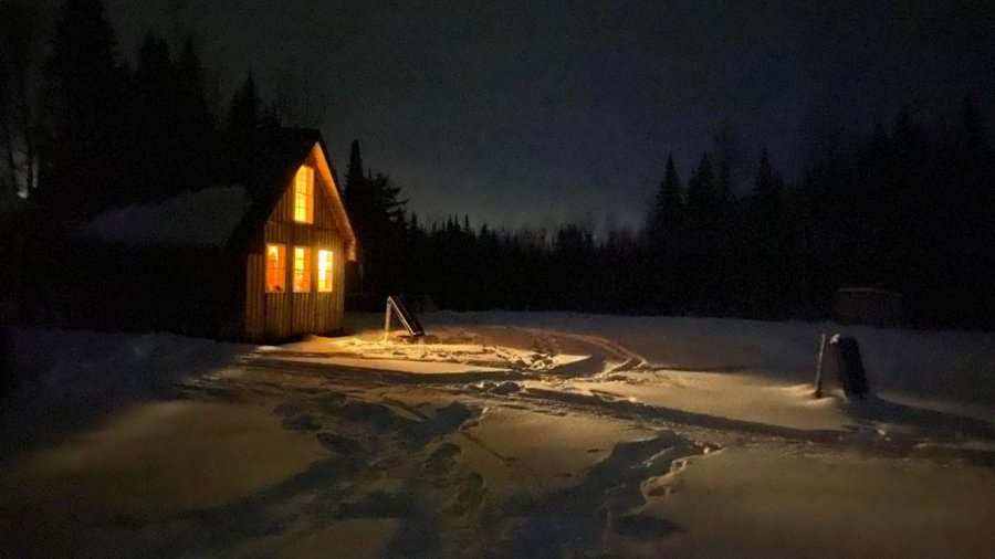 Guide Shack At Night