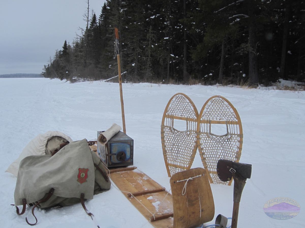 Traditional gear for a life in the boreal forest in winter.