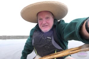 Tim in the canoe, early spring
