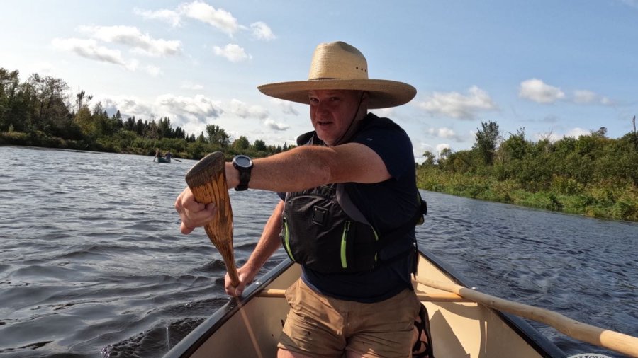 paddling a canoe photo