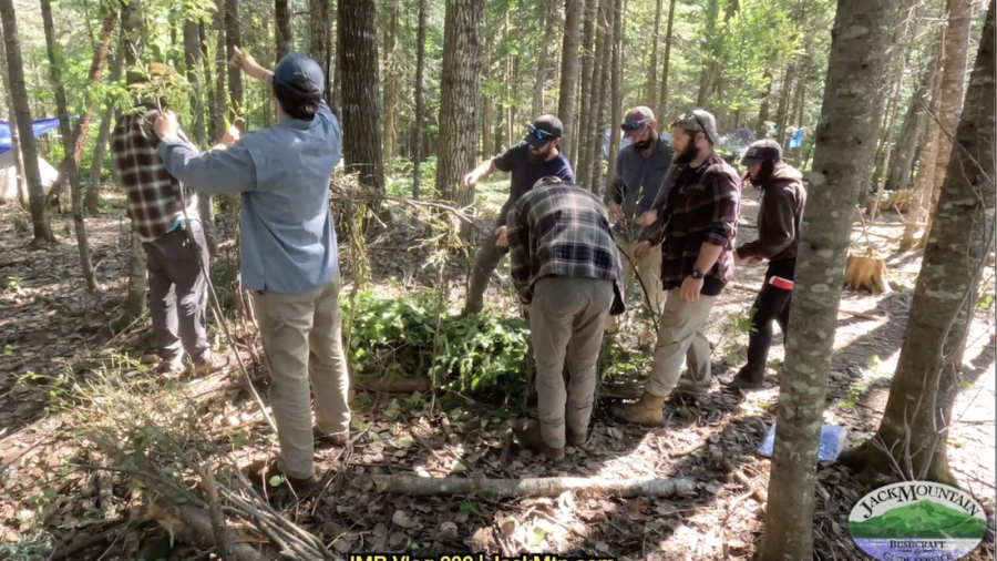 Building a shelter as a group