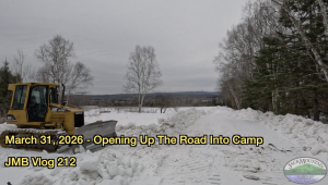 bulldozer that moved the deep snow on our road