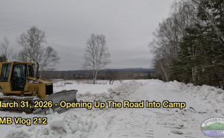 bulldozer that moved the deep snow on our road